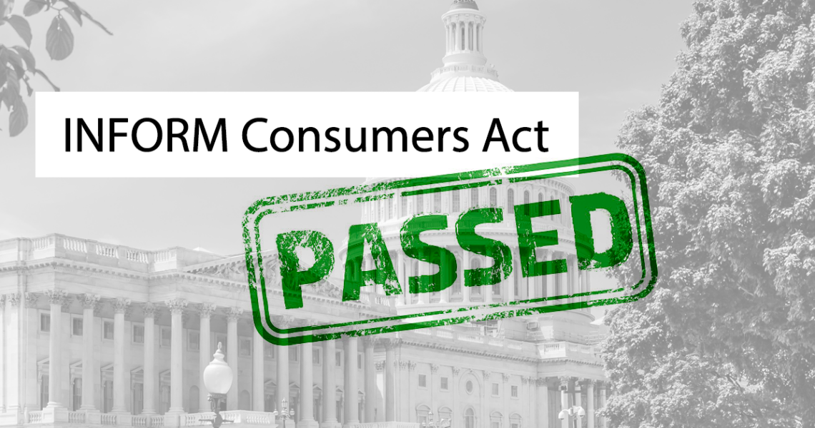 The INFORM Consumers Act Passes, Requiring Online Marketplaces to