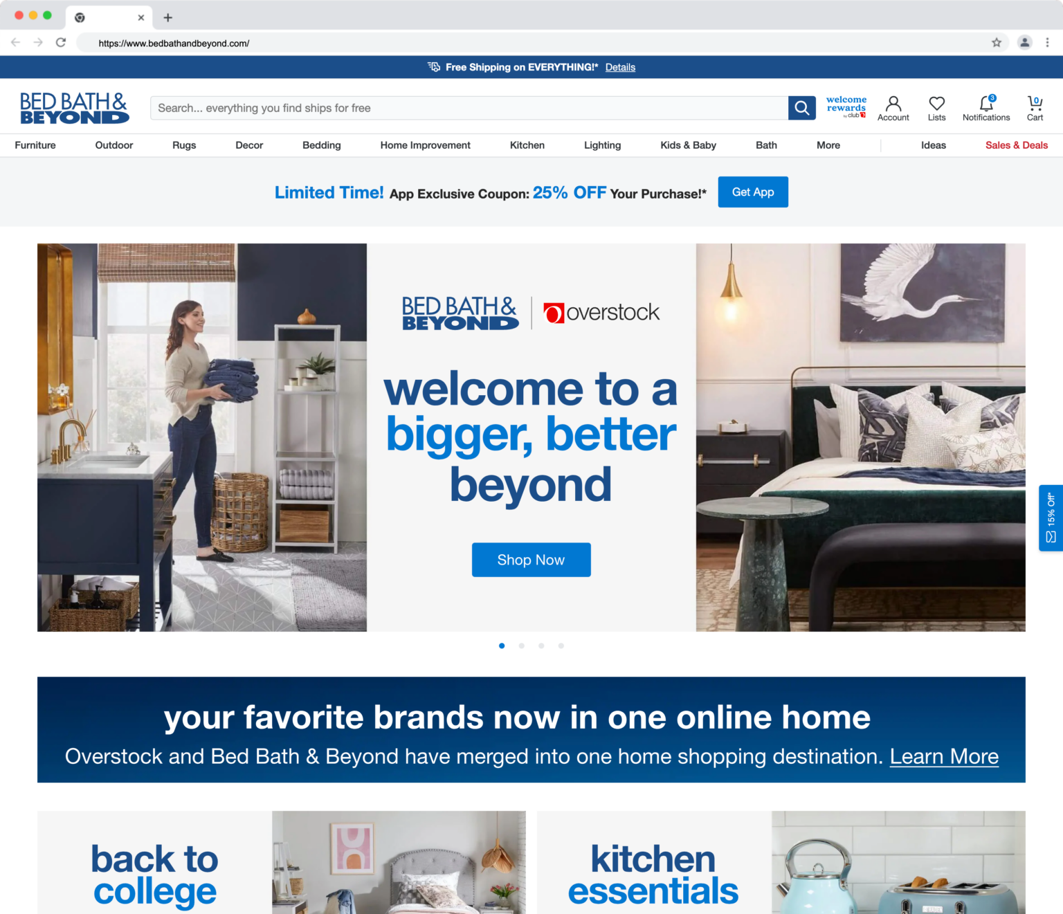 Overstock Officially Rebrands As Bed Bath & Beyond